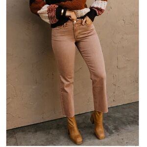 Vervet Denim mid rise straight crop Jean